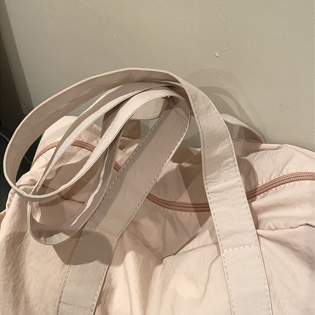 Unisex Everyday Overnight Bag Solid Color Travel Carry-On Handbag Multi-Pocket Lightweight Tote Handbag Outdoor Short Trip Bag