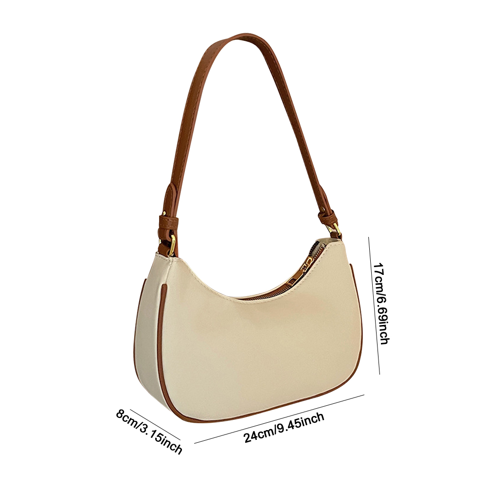 2023 New Stylish Crescent Women PU Leather Shoulder Bag Personalized Fashion Daily Shoulder Handbag Underarm Pouch for Women