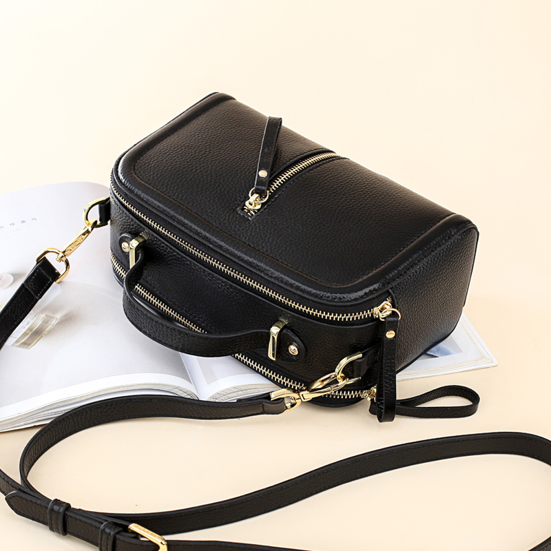 Top Quality Women Tote Bag Fashion Handbag pu Leather Small Flap Doctor Messenger Bags Solid Black Female Famous Brand Ladies Ba
