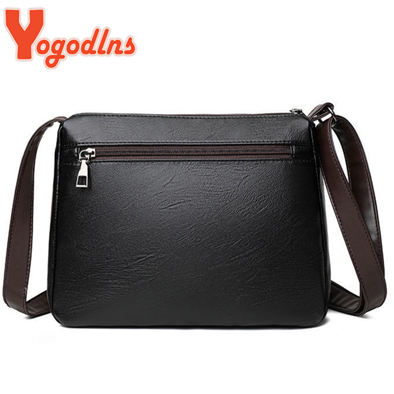 Yogodlns Vintage Shoulder Bag For Women PU Leather Crossbody Bag Multifunction Messenger Bag Small Square Bag Mommy Handbag sac