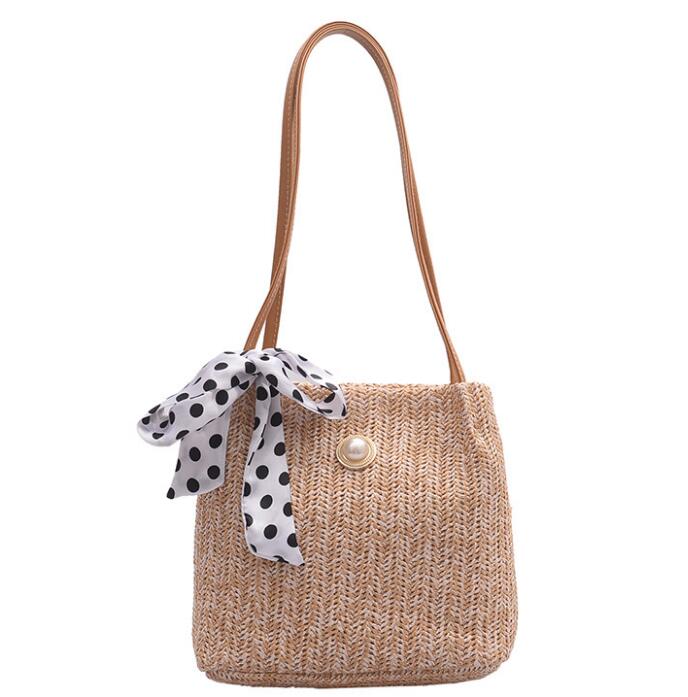2020 Korean summer new straw bag small fresh simple fashion shoulder bag woven women bag