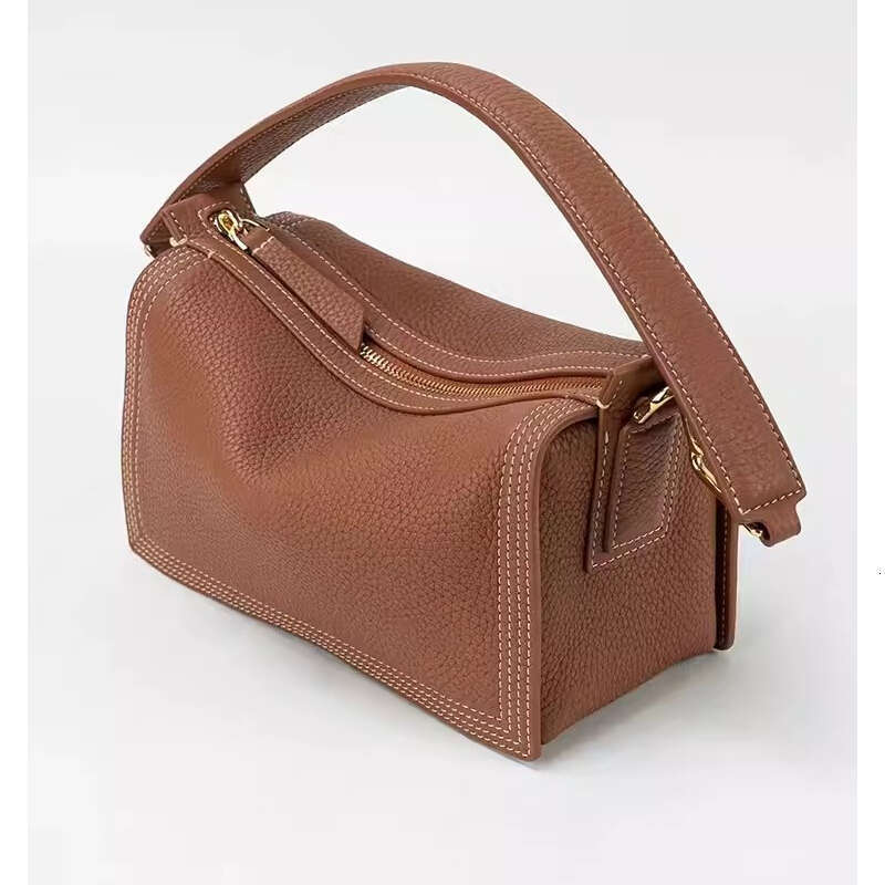 OLOEY Genuine Cowhide Leather Pillow Bag Female Soft Cover Stiches Strim Delicate Decoration Fashion Cross Body New