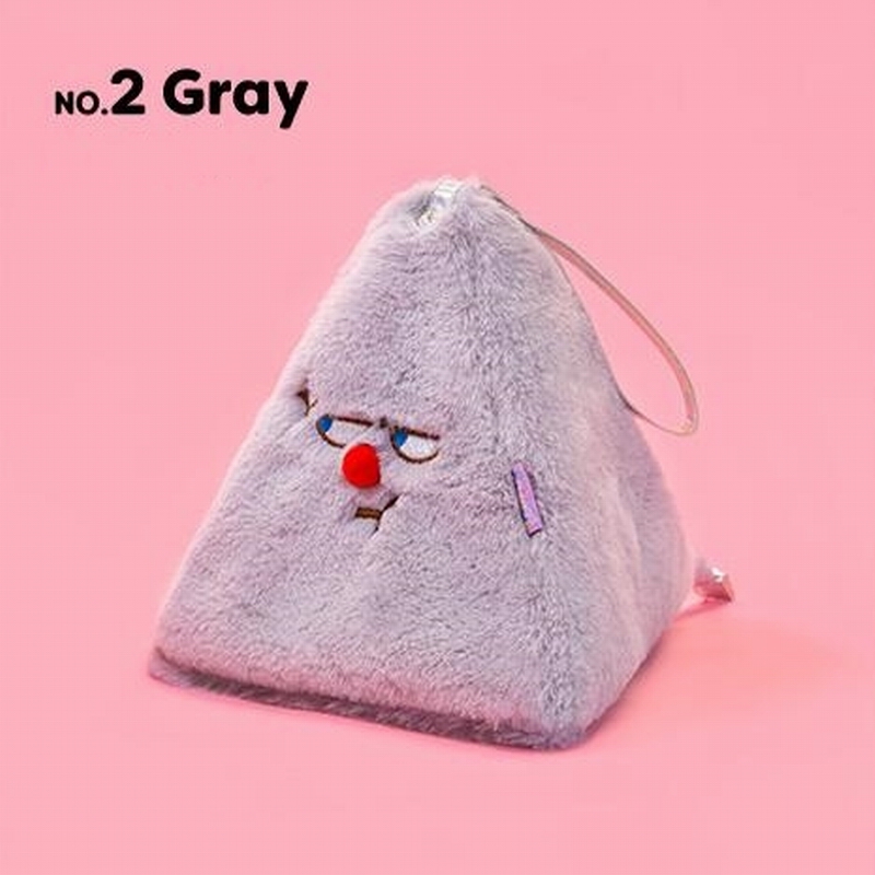 Korean Harajuku Plush Triange Women Purses And Handbags Kawaii Enmoji Girls Day Clutches Mini Makeup Storage Bag Cute Pouch