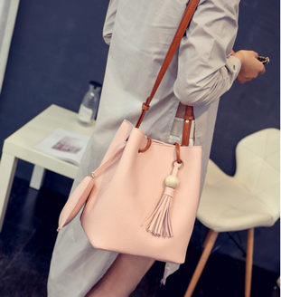 by dhl or ems 50pcs Women's Handbags 2017 Wild Tassel Bucket Bag Tote Leather Women Messenger Bags Girls for Shoulder Bag