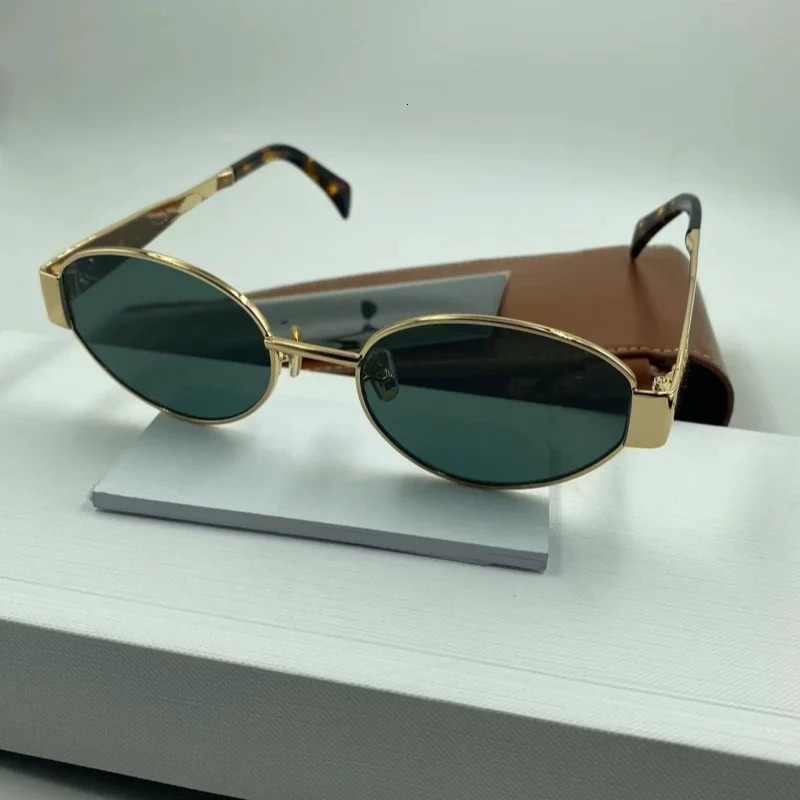 Womens oval shaped small sunglasses summer eye mask retro unisex sunglasses UV400 241106