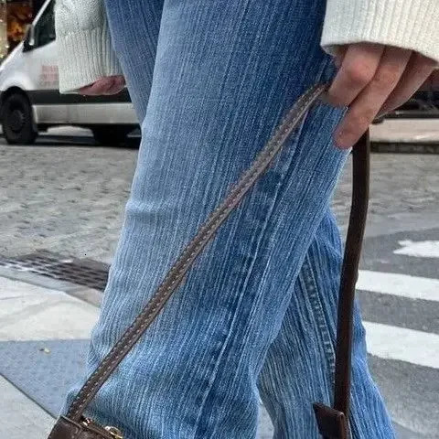 Miyagawa Brown Belt Baguette Retro Single Shoulder Bottom Bag Student Beauty Girl Fashion er Bag 241106