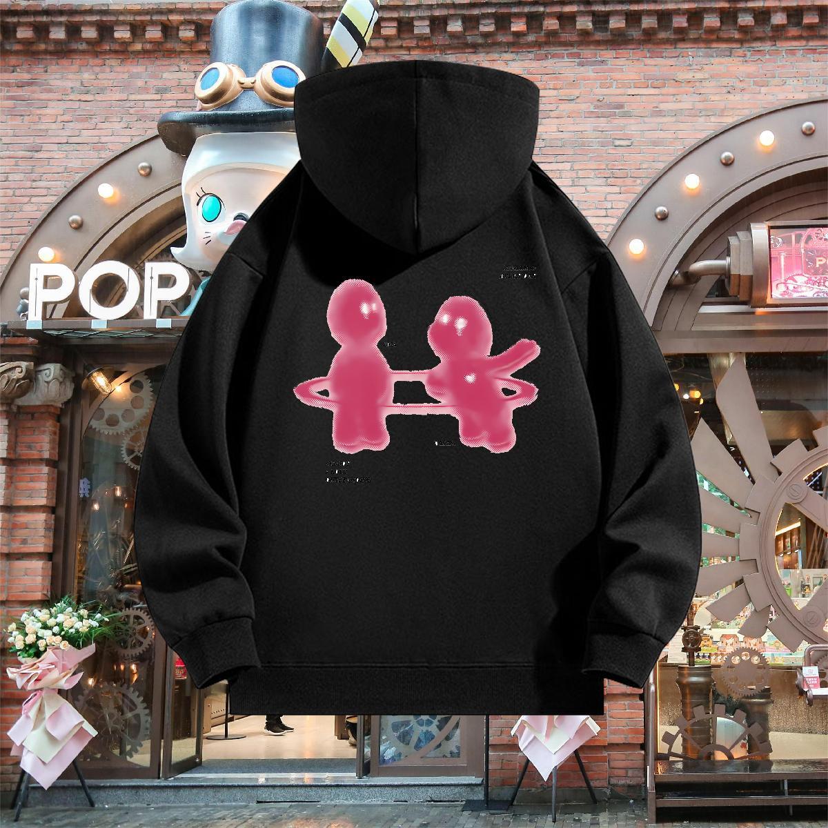 Wholesale Hoodie For Man Breathable Drawstring Warm Mens Hoodie Custom Printing Tops Pullover Hoodie Autumn Winter Velvet Thick