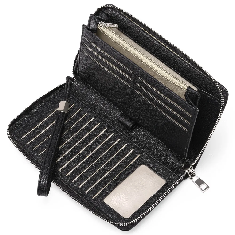 Women's Long Wallet for Men Women RFID Blocking Clutch Organizer Zipper Wallets Leather Business ID Credit Card Holder Purses