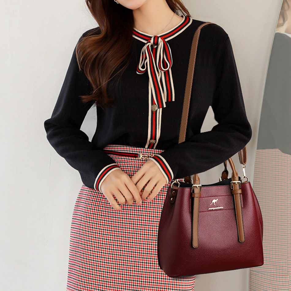 luxury Large Capacity Casual Tote Bag Leather Shoulder Crossbody Bags for Women 2024 Simple Female Shopper Bag Designer Handbag