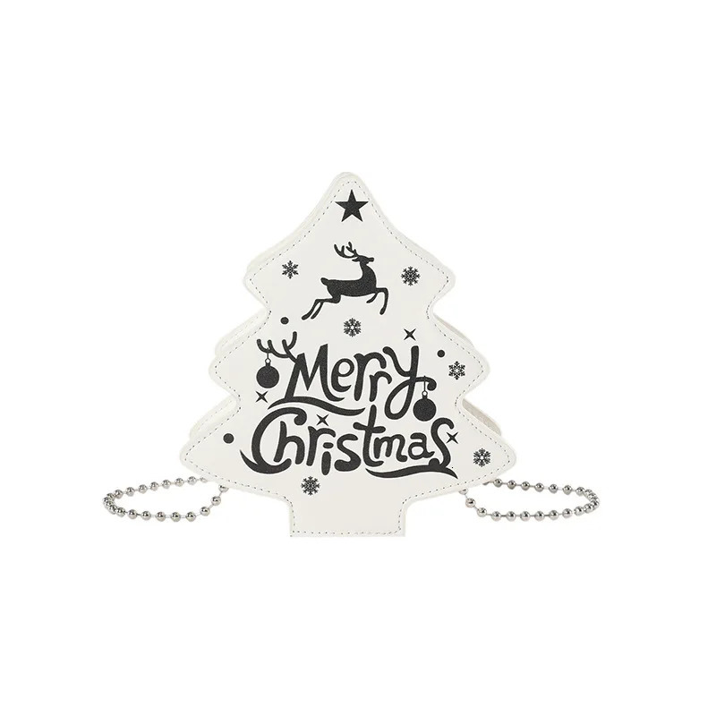 Womens cross body bag Christmas tree shaped chain shoulder bag casual mobile phone bag 241106