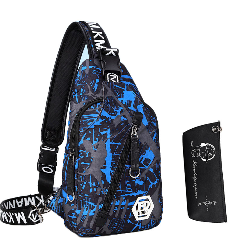 Crossbody Bags for Boy Girls Kids Lightweight Messenger Chest Bag Pack Casual Waterproof Oxford Single Shoulder Strap Sling Bag