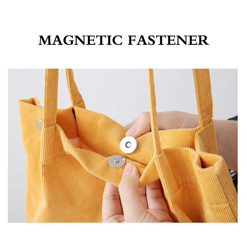 Corduroy Women's Bag Shopper Shoulder Bag Shopping Bags Female Bag Handbag With Buckle High Quality Small Canvas Totes Bags