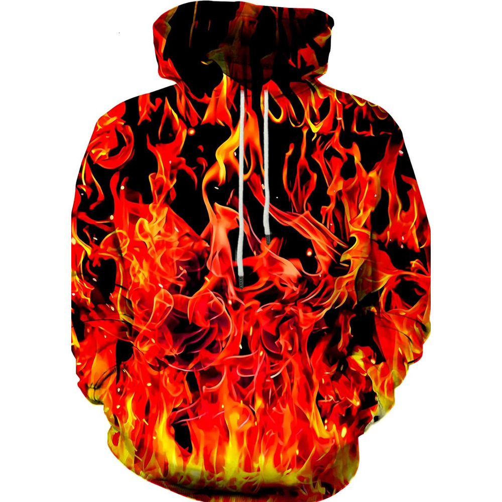 Hoodie for Mens Womens Men Women Fashion Unisex 3D Printed Graphic Novelty Hoodie Pullover Hooded Sweatshirts with Pocket Graphic Cool flame pattern