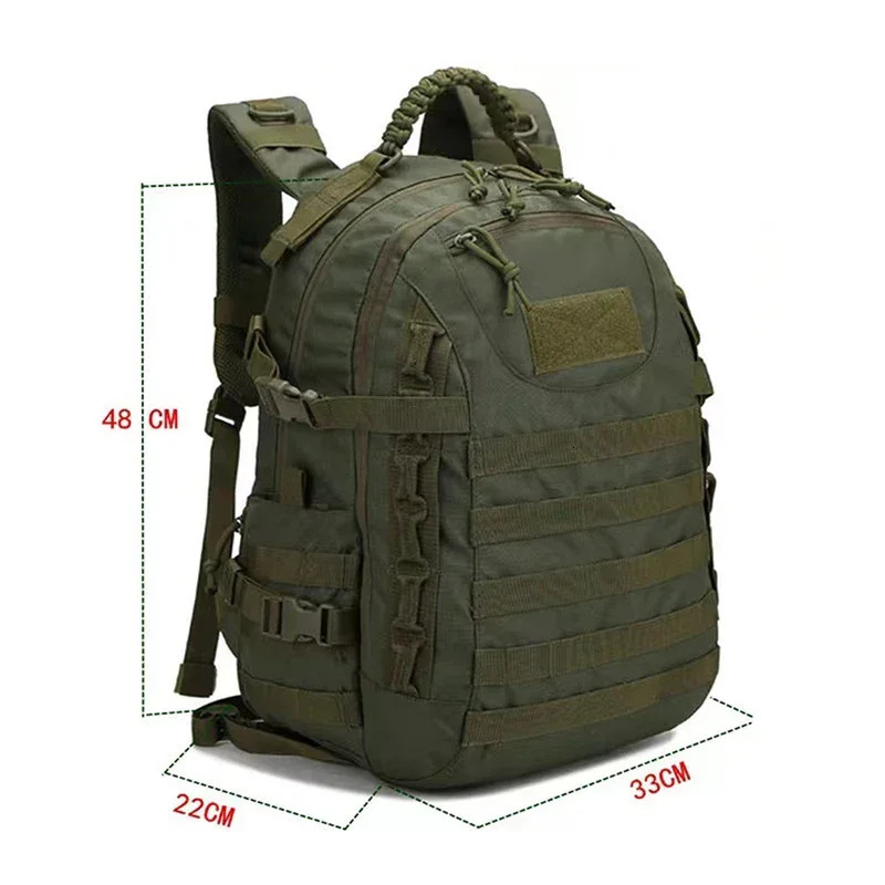 Army Green Backpack Travel Camping Bag Accessories Nylon Outdoor Sports Fishing School Bag Hiking Hunting Mens Bag 241106