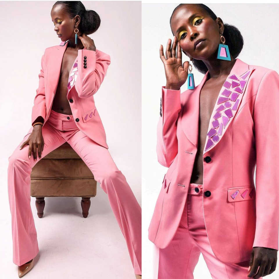 Unique Women Pant Suits Sequins Two Button Blazer Ladies Outfits Party Birthday Prom Blazer 2 Pieces Sets Mother Pants Suit