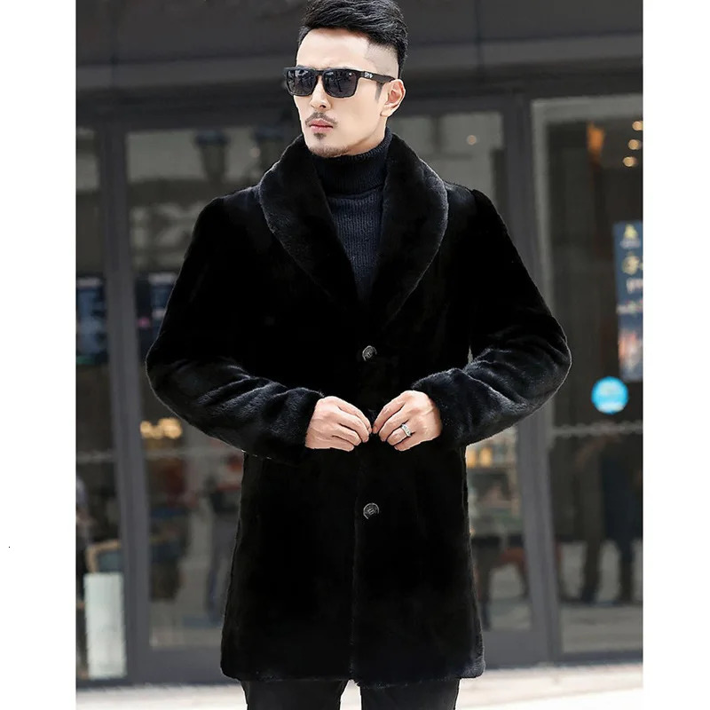 S-6XL size fashionable mens winter jacket black gray warm mint velvet mens jacket loose outdoor sports casual fur park 241107