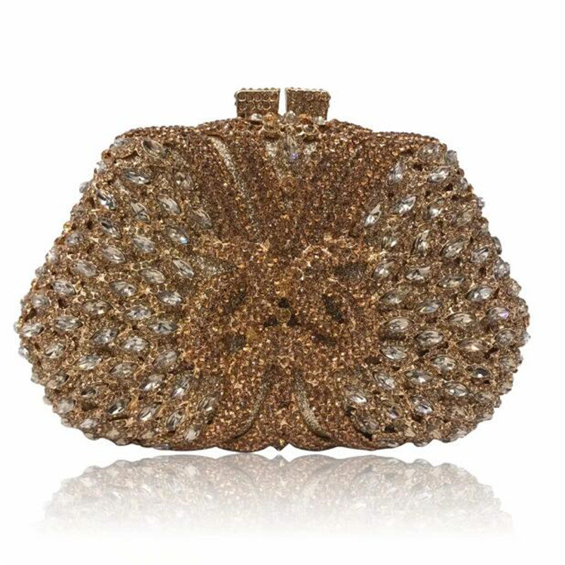 Latest Design Purse and Handbag Women Shoulder Bag Diamond with Crystal Day Clutch Lady Wallet Party Banquet Wedding Purses