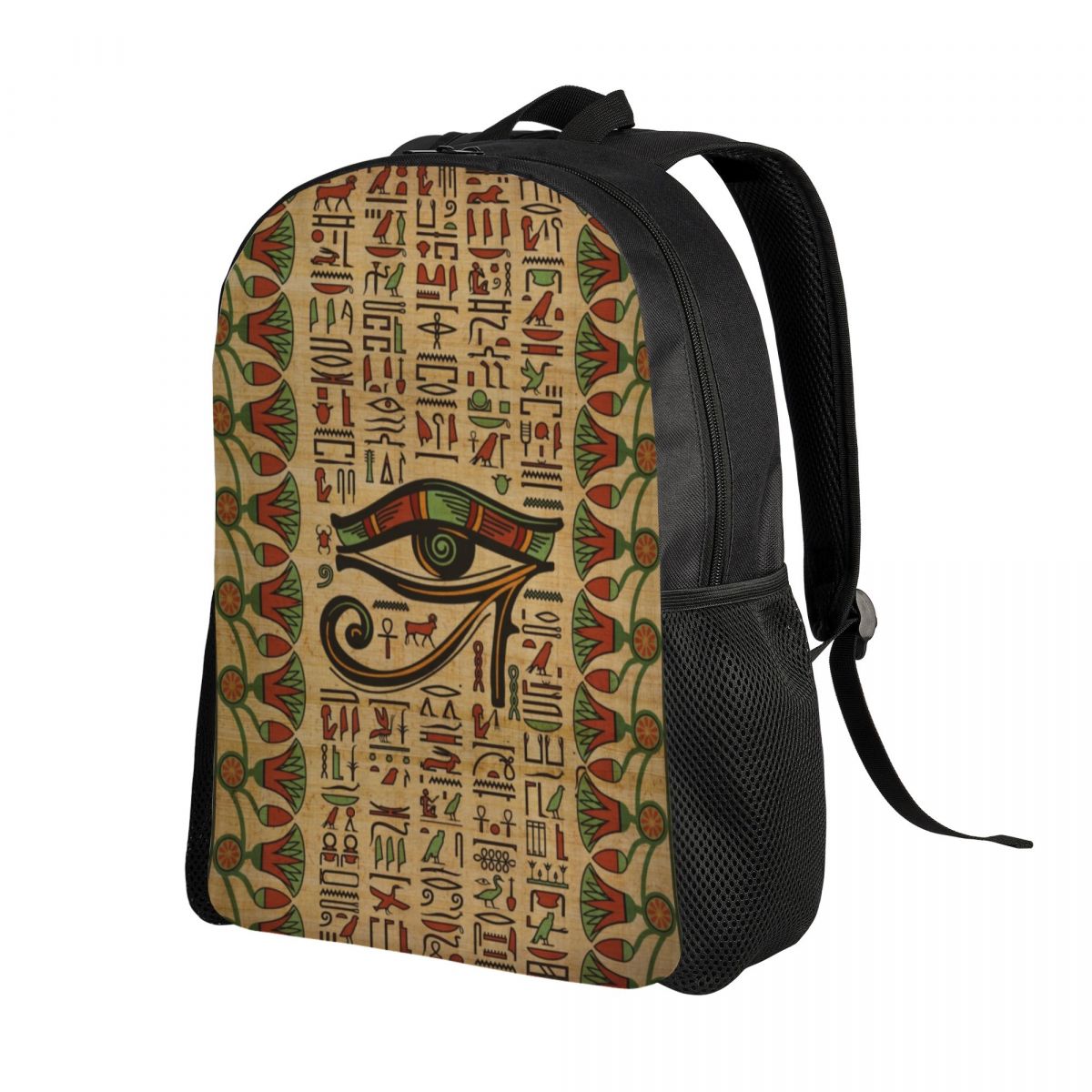 Egyptian Eye Of Horus Travel Backpack Women Men School Laptop Bookbag Ancient Egypt Hieroglyphs College Student Daypack Bags