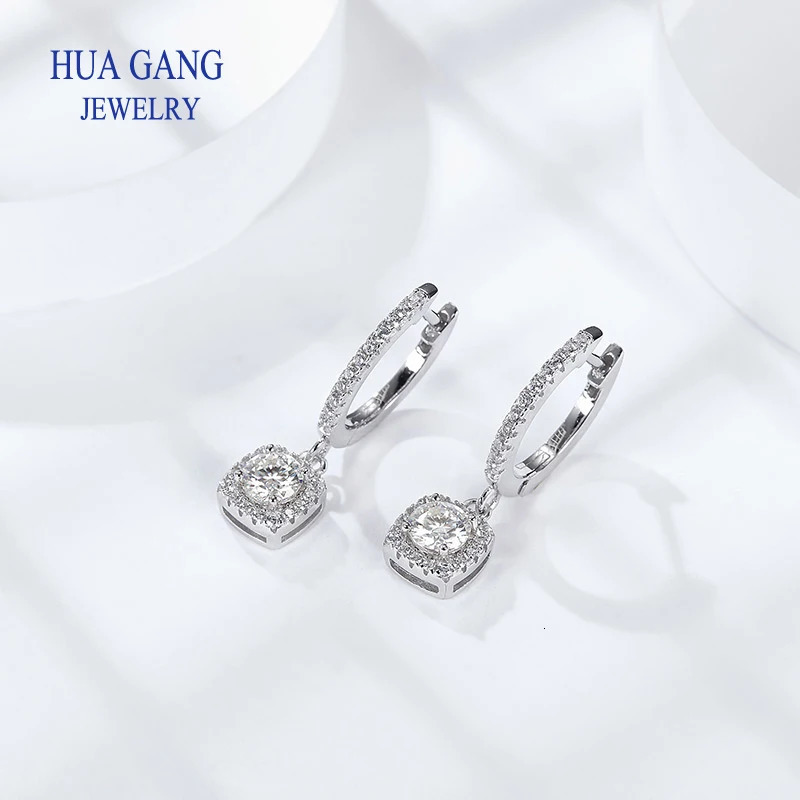Womens Earrings Diamond Earrings S925 Pure Silver Jewelry Girl Valentines Day Wedding Gift 241106