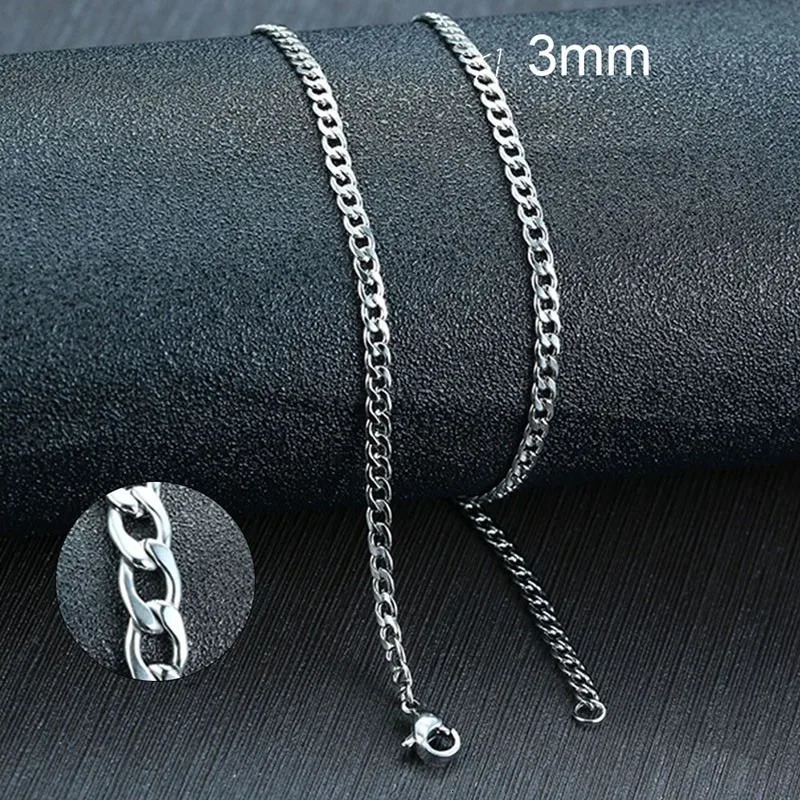 Vnox Mens Cuban Link Chain Necklace Stainless Steel Black Gold Color Male Choker colar Jewelry Gifts for Him 241107