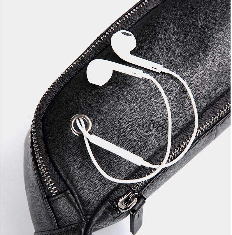 Septwolves brand Genuine leather Fashion Crossbody shoulder bag soft leather first layer cowhide MAN chest bag Soft leather men
