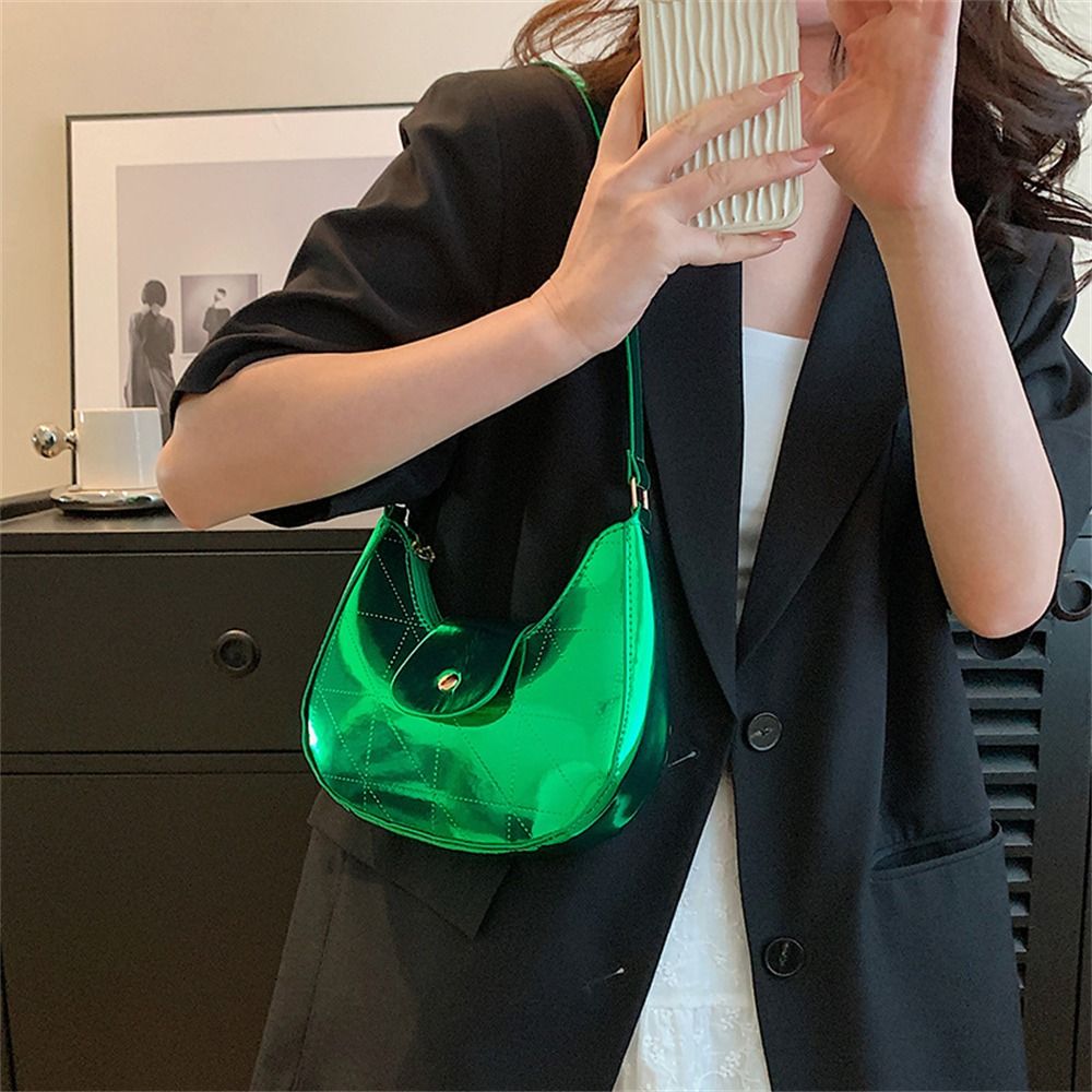 Laser Patchwork Shoulder Bag for Women Solid Color Designer Underarm Bags Small Handbags Tote bag Crescent Daily Dumpling Bags