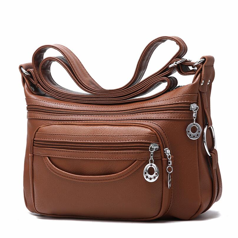 Black Lady Bag With Many Pockets Large Capacity Woman Bag Gift For Mom