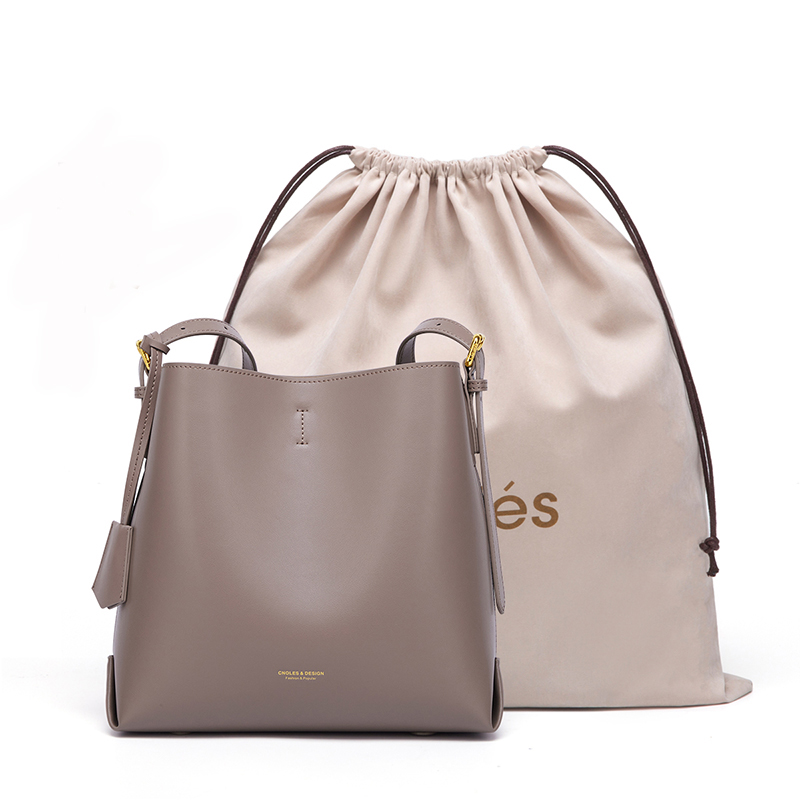 Cnoles Women Soft Bucket Bag Shoulder Bag Fashion Ladies Leather Female Luxury Crossbody Bags