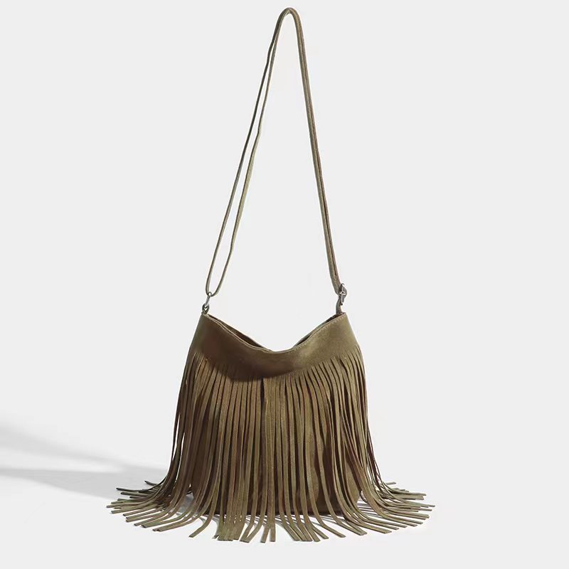 New Women Fringe Shoulder Bag Commuter Women's Popular small Crossbody Bag Novelty Style Travel Shopping Large capacity tote bag