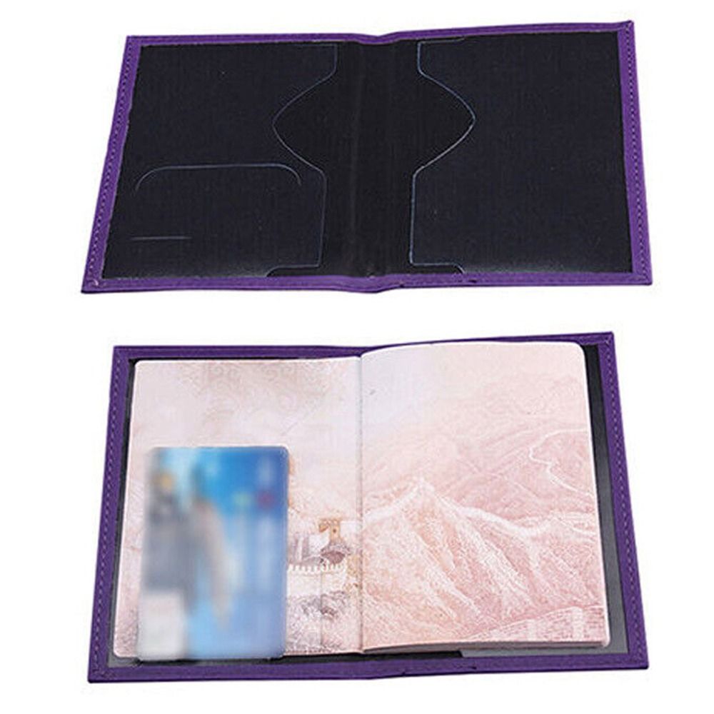 Unisex Leather Passport Cover ID Card Wallet Holder Travel Blocking Purse Case