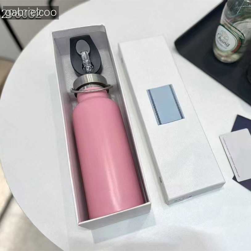 Designer Water Bottle Candy Color Insulation Cup INS Classic Letter Printing Art Student Portable Handheld Cup 500ML Large Capacity Kettle 16f