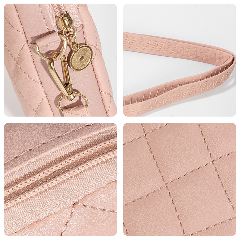 Geestock PU Leather Shoulder Bag Embroidery Mobile Phone Bags Women Fashion Crossbody Bag Mini Handbag For Female Wallet Pouch