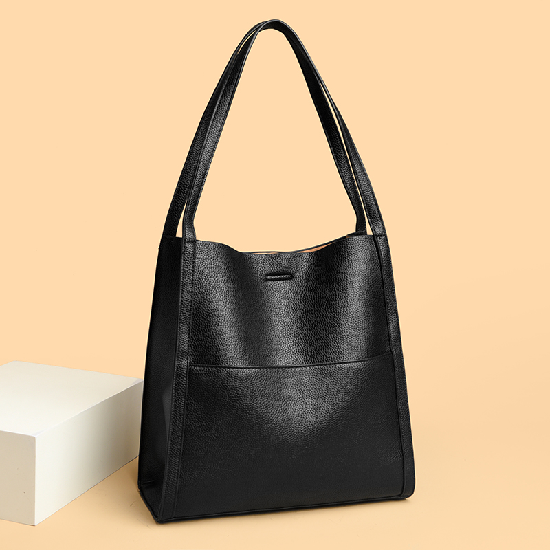 100% Cow Leather Handbag Women Genuine Leather Shoulder Bag Natural High Quality Cowhide Crossbody Large Capacity Messenger Bag
