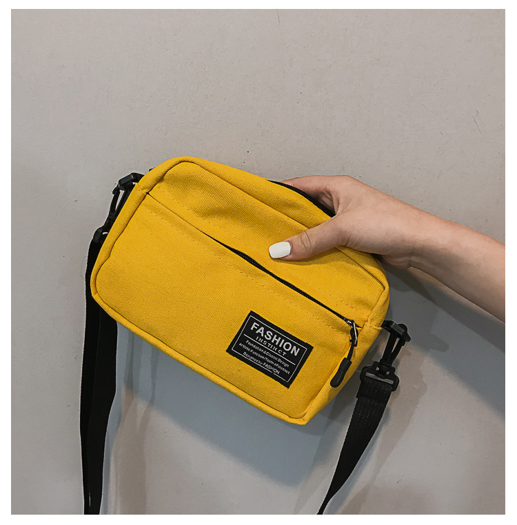 Shoulder Bag for Women Handbag Rectangle CrossBorder Canvas Leisure Fashion Bag Ladies Embroidered Han Female Pocket Purse