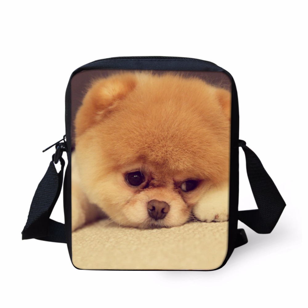 Cute 3D Pomeranian Women Mini Messenger Bag Travel Casual Shoulder Bags Feminine Tote Ladies Small Handbags For Girl