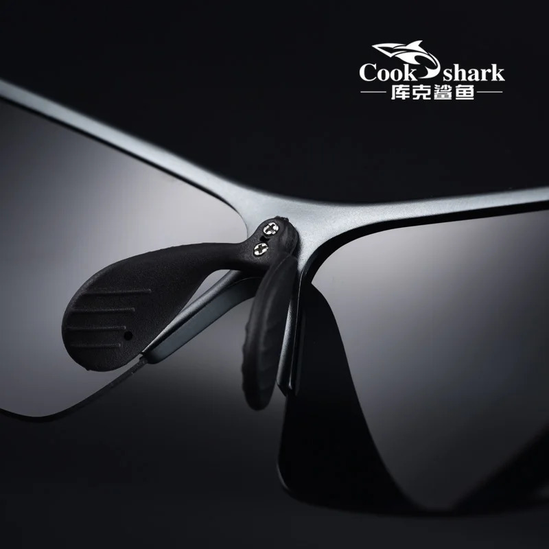 Cook Shark Polarized Sunglasses Mens Driving Glasses Special Trend Color Changing Sunglasses Mens Fishing Glasses 241106