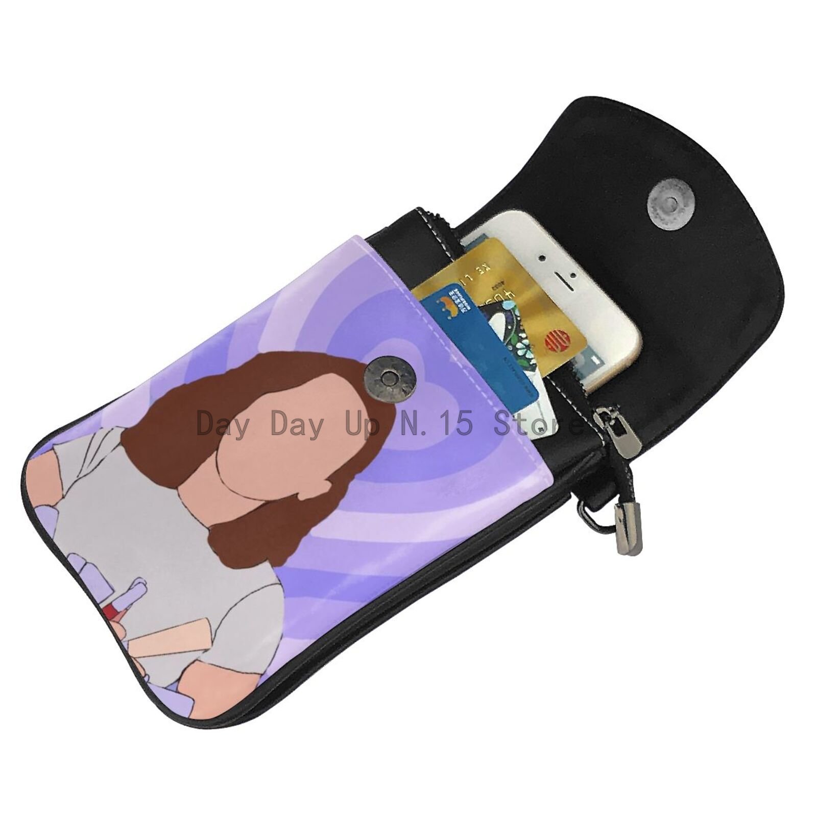 Cute Florence By Mills Women Cell Phone Purse Leather Crossbody Bag Mini Shoulder Bag Card Holder Wallet