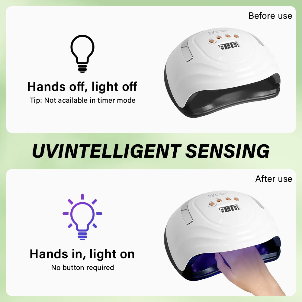 380W Professional UV LED Nail Dryer Lamp for Nails Gel Polish Dryer UV Light Nail Art Accessories Fast Curing Gel Toe Nails 241106