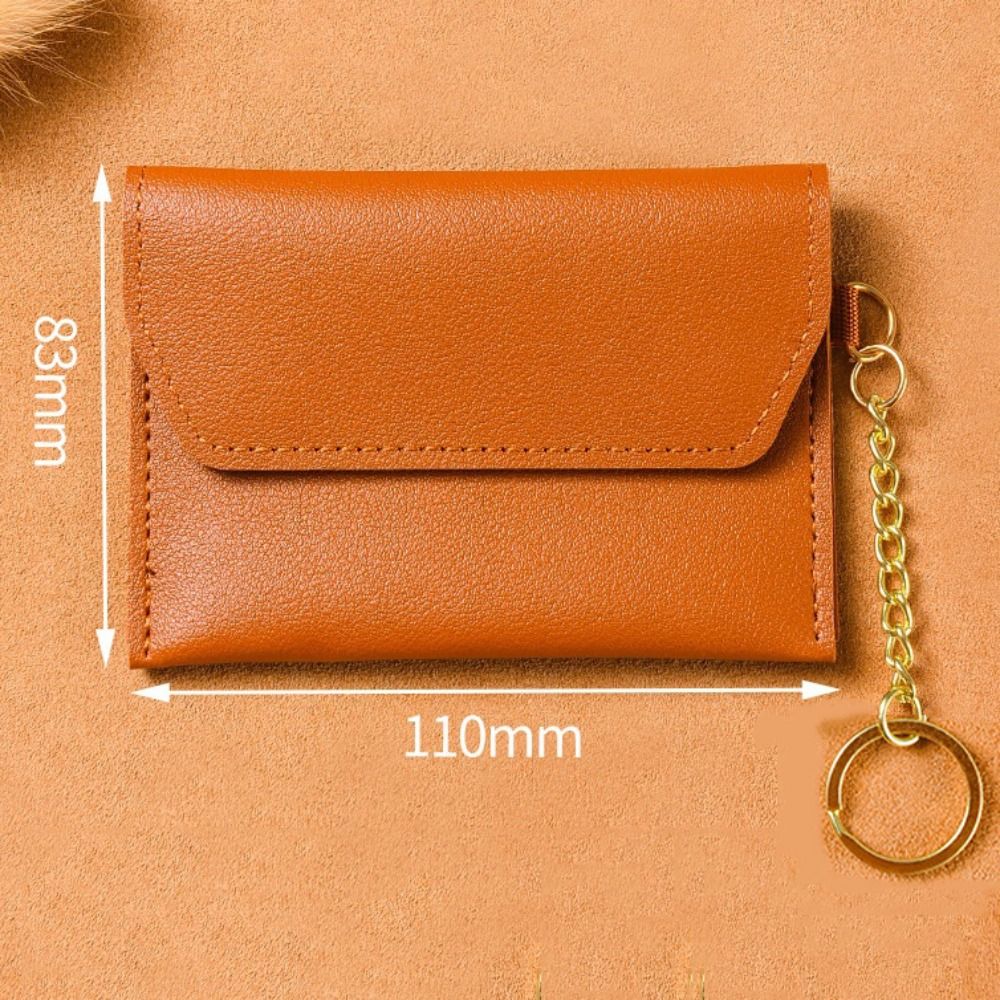 Multi-card Slot Solid Color Portable Leather Card Case Bank Card Credit Card ID Bus Card Holder Travel Card Organizer