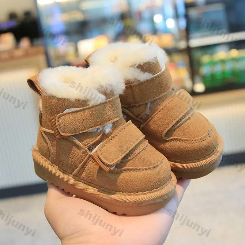 Kids Thick Warm Snow Boots Children Fashion Thick Bottom Cotton Boots Winter New Non-slip Boys Girls Casual Comfortable ShoesXJ241206