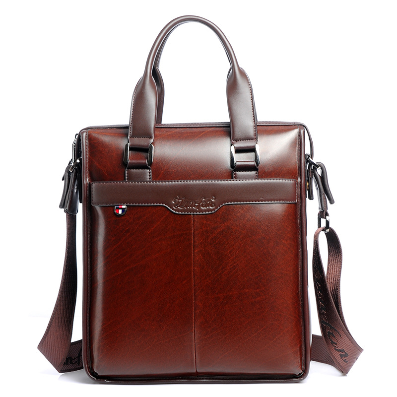 2024 Men's Briefcase Business Shoulder Bag Luxury designer bags split leather Messenger Bags Vertical Handbag Bag Travel Bags