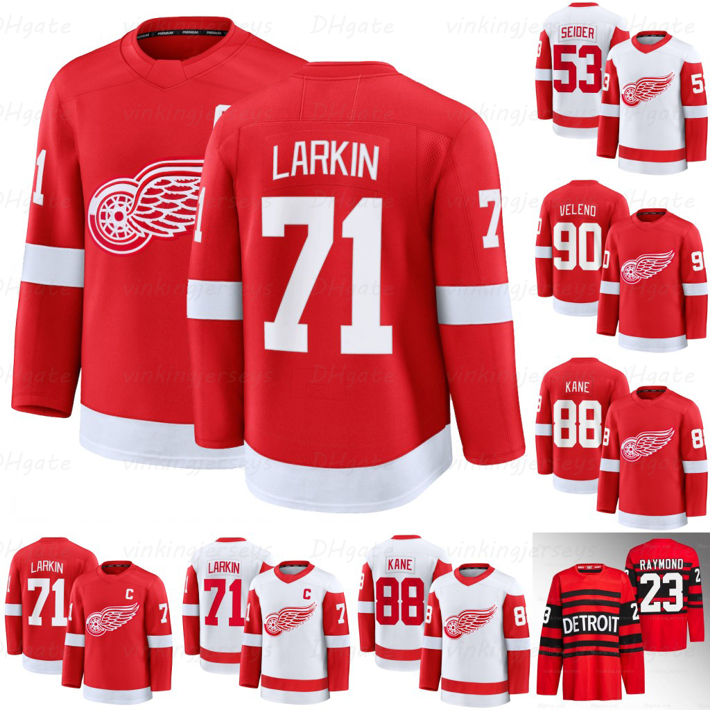 Moritz Seider 2024-25 Hockey DeBrincat Patrick Kane Andrew Copp J.T. Compher Lucas Ray Alex Lyon Jack Campbell RedWings white Jerseys mens YOUTH