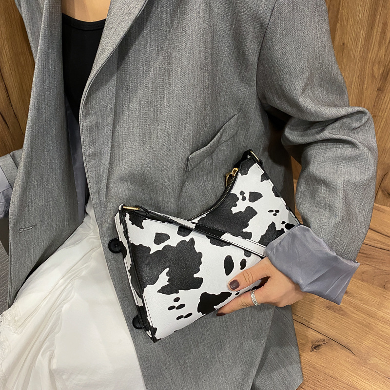Fashion Zebra Print Women Luxury Handbag PU Simple Underarm Shoulder Bags Female Daily Design Totes Purse Pouch