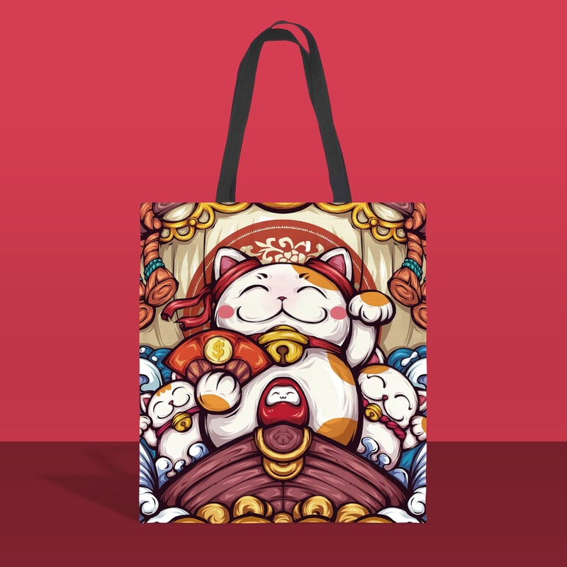 New Creative National Tide Art Chinese National Wind Tote Bag Canvas Bag Printing Tote Bag Shopping Bag