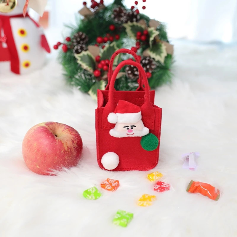 Christmas gift bag Christmas Eve portable bag Christmas fruit candy decoration felt bag 241107