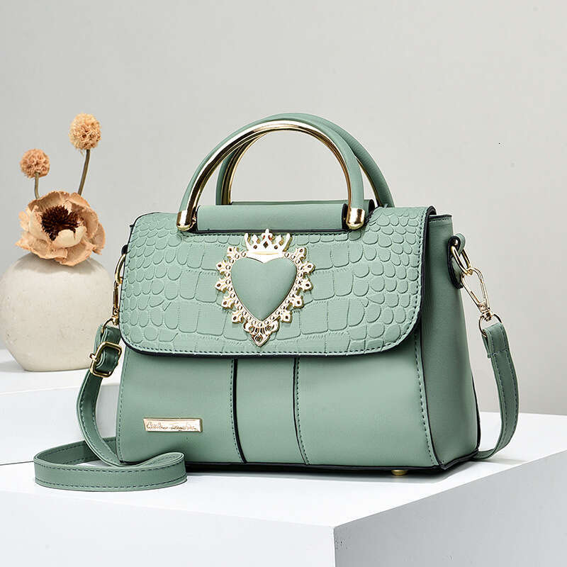 Stone patterned women's solid color, simple handbag, elegant texture, shoulder bag, travel outfit bags