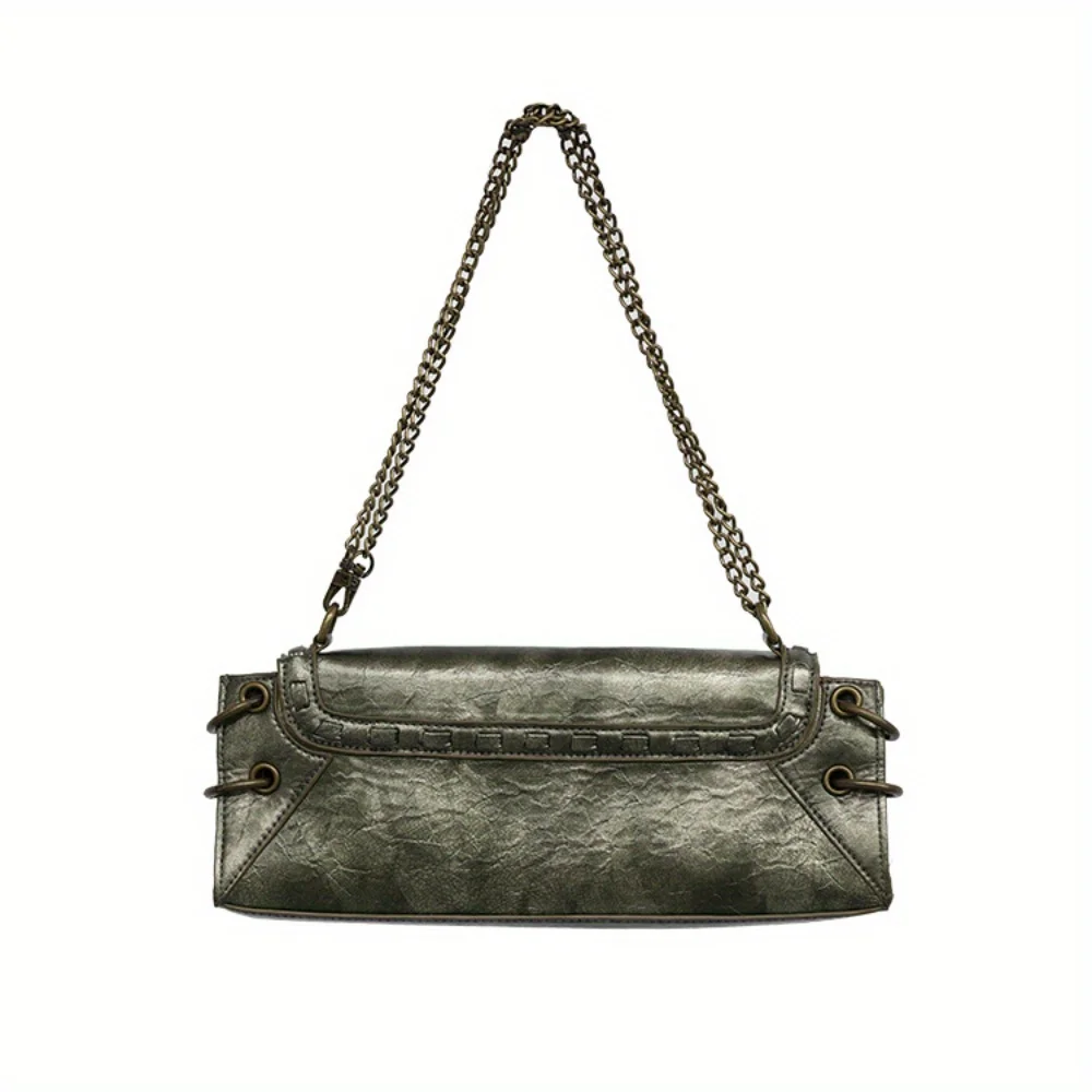 1PC vintage subculture lock bronze gold armpit bag/crossbody bag