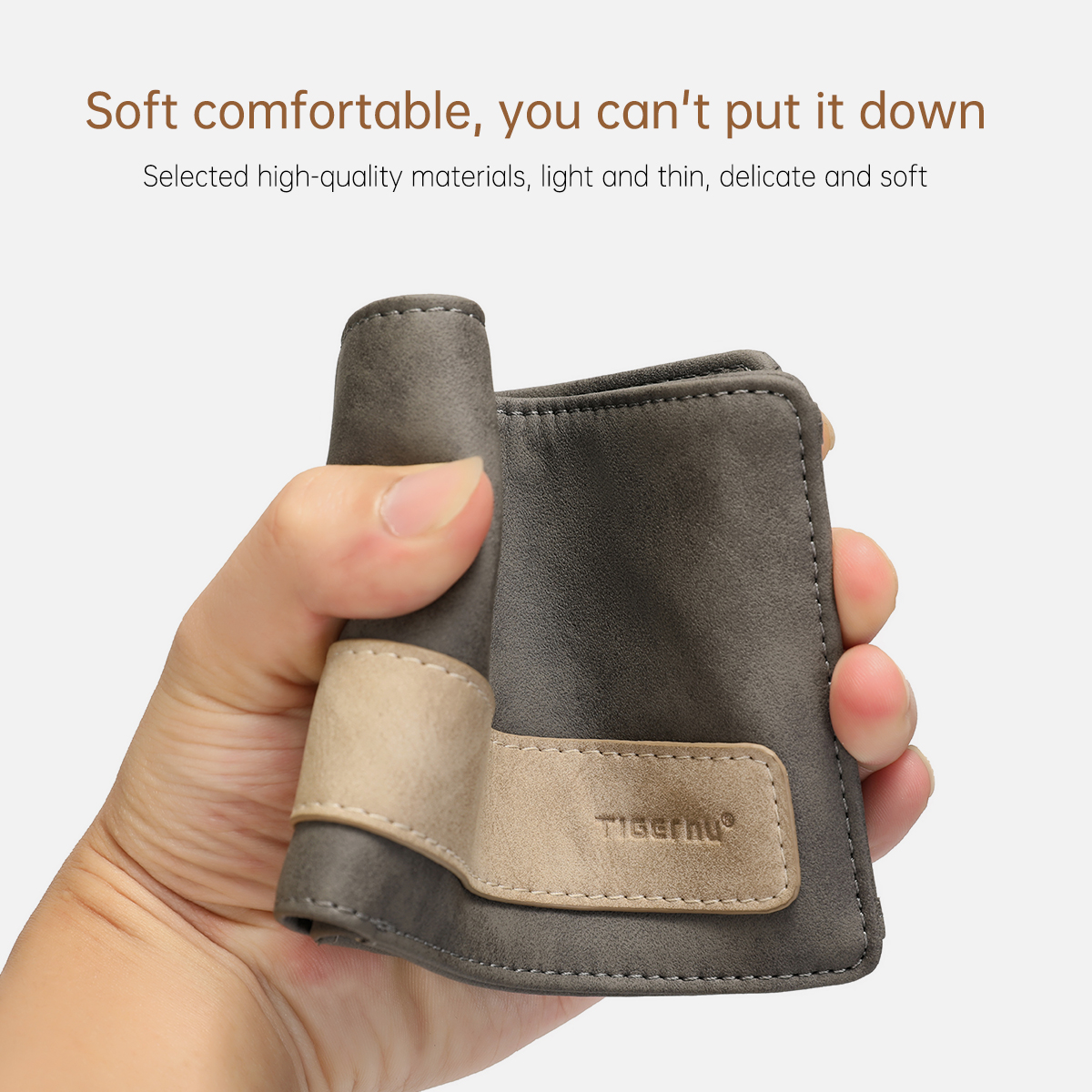 Fashion Short Wallet For Men RFID Thin Leather Wallet Casual Male Money Purse Business Brown Black Card Holder Men Passport Hold