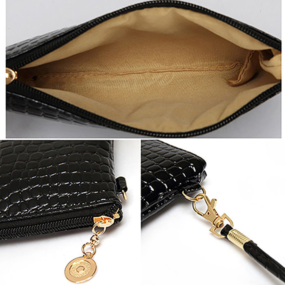 Fashion Women Faux Leather Clutch Mini Cross Body Shoulder Bag Phone Bag Mini Versatile Satchel Multi Card Position Card Bag