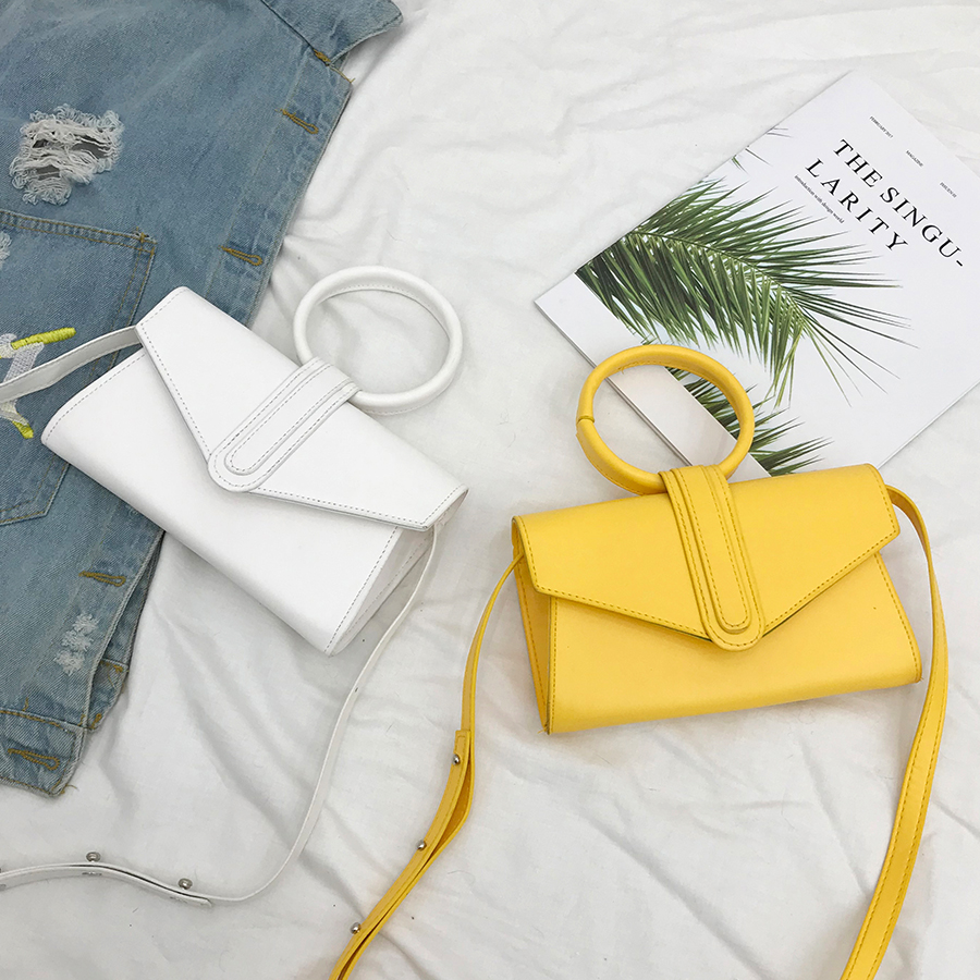 Candy Color Crossbody Bag Hand Bag Women 2022 Fashion Simple Designer Handbag Woman Luxury PU Leather Solid Color Clutch Ladies